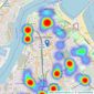 Chase Holmes - South Shields listings heatmap