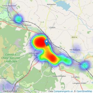 Chase Owl Estates - Rugeley listings heatmap