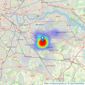 Chattertons - New Eltham listings heatmap