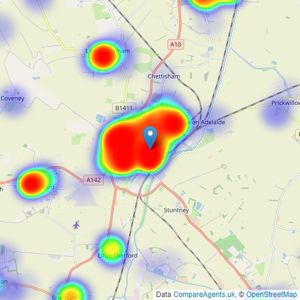 Cheffins Residential - Ely listings heatmap