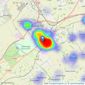 Cheffins Residential - Newmarket listings heatmap