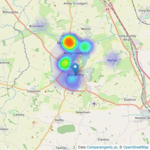 Chelton Brown - Daventry listings heatmap