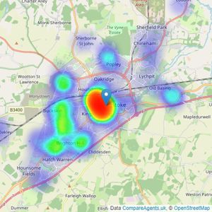 Chequers - Basingstoke listings heatmap