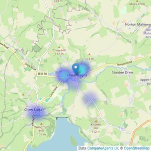 Cherry Tree Estates - Chew Magna listings heatmap