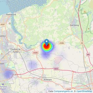 Chesham & West - Great Eccleston listings heatmap