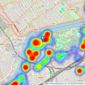 Chestertons Estate Agents - Battersea Park listings heatmap