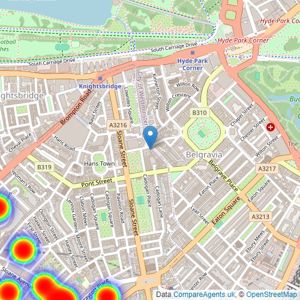 Chestertons Estate Agents - Chelsea listings heatmap