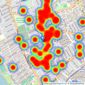 Chestertons Estate Agents - Fulham - Munster Road listings heatmap