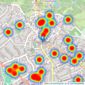 Chestertons Estate Agents - Hampstead listings heatmap