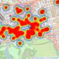 Chestertons Estate Agents - Hyde Park listings heatmap