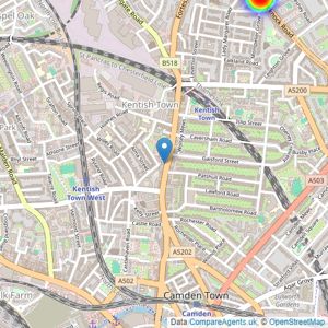 Chestertons Estate Agents - Kentish Town listings heatmap