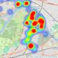 Chestertons Estate Agents - Kew listings heatmap