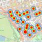 Chestertons Estate Agents - Mayfair listings heatmap