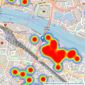 Chestertons Estate Agents - Tower Bridge listings heatmap