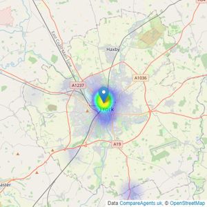 Chestnut Solutions Property Specialists - York listings heatmap