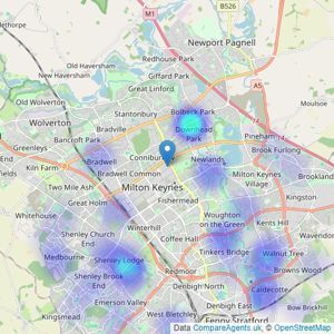 Chewton Rose - Milton Keynes listings heatmap