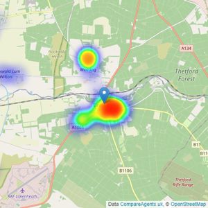 Chilterns - Brandon listings heatmap