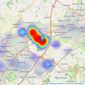 Chosen Estate Agents - Churchdown listings heatmap