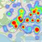 Chris Davies Estate Agents - Barry listings heatmap