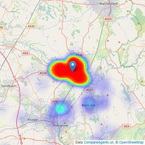 Chris Hamriding Lettings & Estates - Congleton listings heatmap