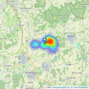 Christian Reid - Cranleigh listings heatmap