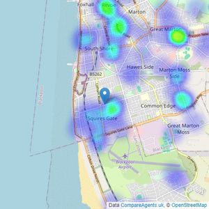 Christie King Estate Agents - Blackpool listings heatmap