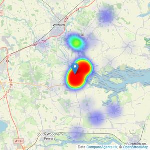 Church & Hawes - Maldon listings heatmap