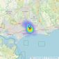 Churchfield Estate Agents - Bournemouth listings heatmap