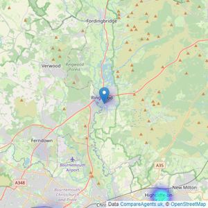 Churchill Sales & Lettings - Ringwood listings heatmap