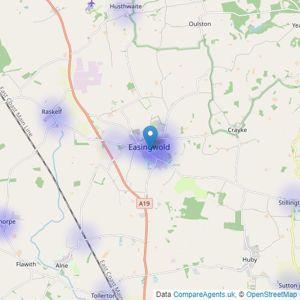 Churchills Estate Agents - Easingwold listings heatmap