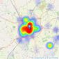 Churchills Estate Agents - York listings heatmap