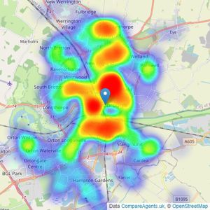 City & County (UK) Ltd - Peterborough listings heatmap