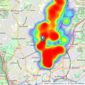 CJ Hole - Bishopston listings heatmap