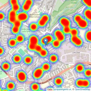 CJ Hole - Bishopsworth listings heatmap