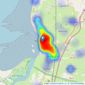 CJ Hole - Burnham On Sea listings heatmap