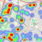 CJ Hole - Downend listings heatmap