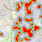 CJ Hole - Henleaze listings heatmap