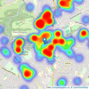 CJ Hole - Westbury On Trym listings heatmap