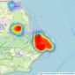 Clare Maton homes - Bembridge listings heatmap