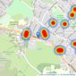 Clarets Estate Agents - Bushey listings heatmap