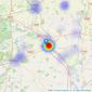 Clark Estates - Retford listings heatmap