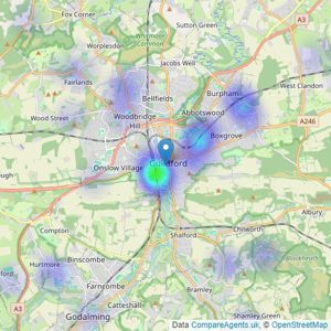 Clarke Gammon - Guildford listings heatmap