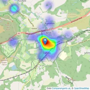 Clarke Gammon - Liphook listings heatmap