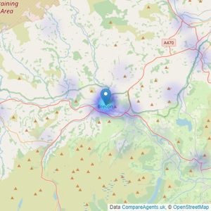 Clee Tompkinson & Francis - Brecon listings heatmap