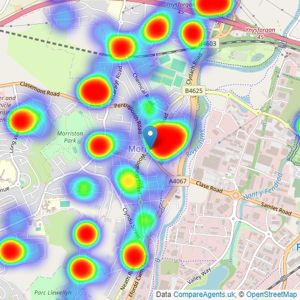 Clee Tompkinson & Francis - Morriston listings heatmap