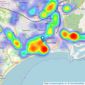 Clee Tompkinson & Francis - Swansea listings heatmap