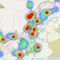 Clee Tompkinson & Francis - Ystradgynlais listings heatmap