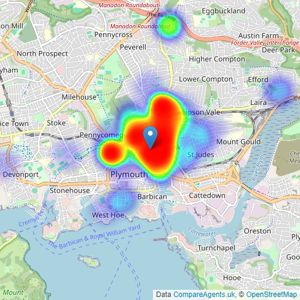 Clever - Plymouth listings heatmap