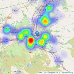 Clifford Smith Sutcliffe - Burnley listings heatmap