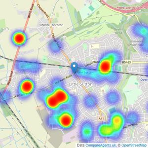 Clive Watkin - Little Sutton listings heatmap